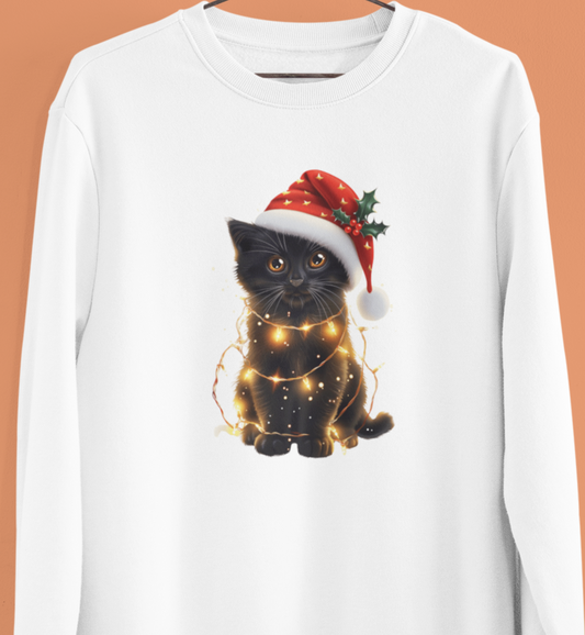 聖誕黑色貓咪長袖