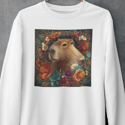 [休閒透氣] [寬鬆落肩版型] 花花水豚 長袖